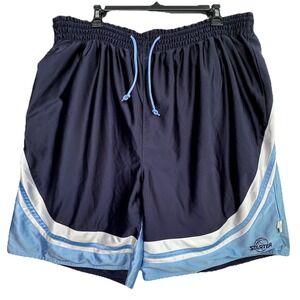 Starter Reversible‎ Basketball Shorts Vintage Blue Y2K Baggy Shiny Mens 2XL
